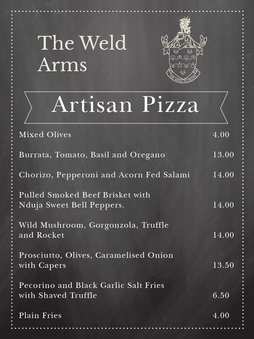 Weld Arms Wood Fried Pizza Offer